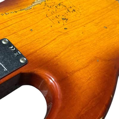 Fender Custom Shop 1964 RELIC Artisan Jazz Honeyburst Flame Burl ROASTED Maple Neck/Rosewood *IN STOCK image 19