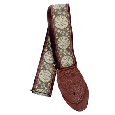 Souldier Medallion (Burgundy) Guitar Strap image 1