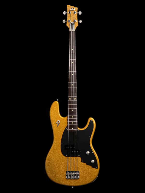 Duesenberg Alliance Series - Chris Chaney Bass - Gold Sparkle with Gig Bag image 1
