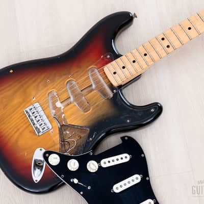 1976 Fender Stratocaster Hardtail Vintage Electric Guitar Sunburst w/ Case image 22