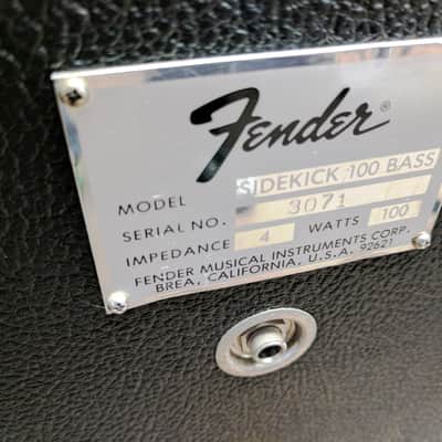 Fender sidekick 100 BASS シリアル000001 Used Fender Sidekick 100b Bass Amp Cabinet, 1x15” 100 Watts, 4 Ohm