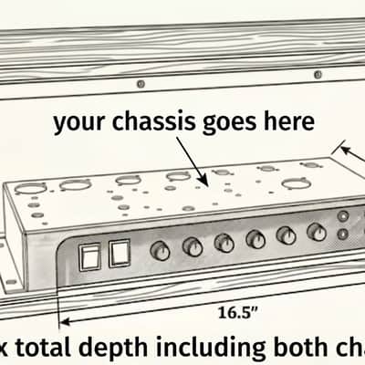 Head Shell Cabinet, 26" Wide, British Style Small Box  -  for plexi JMP JTM Marshall Vox AC 2204 ceriatone mojotone DIY kit chassis image 4