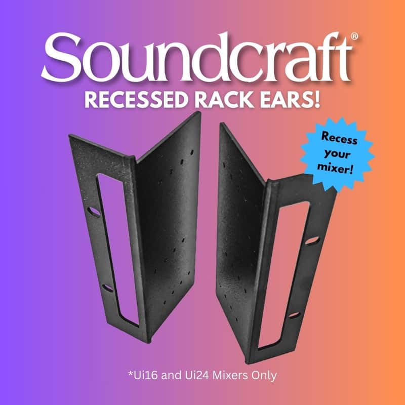 Soundcraft Ui16 & UI24 Rack Ears (Recessible) image 1