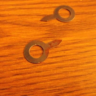 Vintage Guitar Control Knob Pointers Metal Volume Tone White Teisco Kawai Japan #KP14 image 5