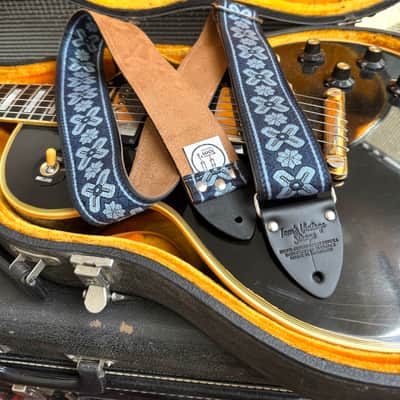 Vintage 60s Indigo 'Greenwich' Hippie Guitar Strap Replica image 7