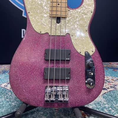 Tom Hamilton's Aerosmith, Sadowsky NYC - Pink Sparkle 4-String Bass (TH2 #11) PLUS Personalized NHL Hockey Jersey. AUTHENTICATED! image 6