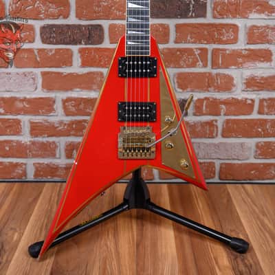 Jackson USA Custom Shop RR1 Rhoads Red w/ Gold Pinstripes 1985 w/Hard Shell Case image 1