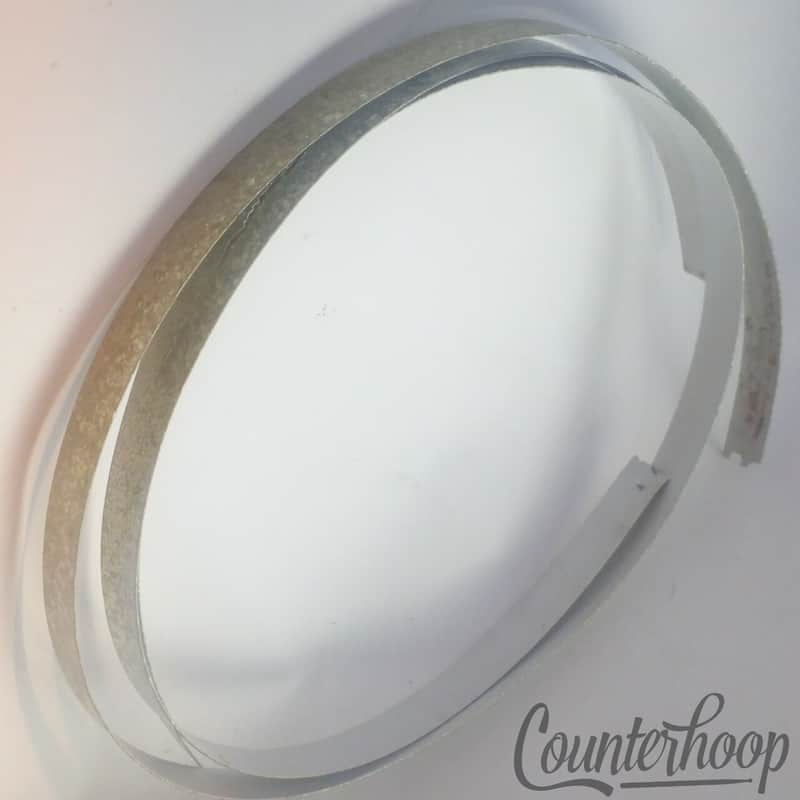 Ludwig Silver Sparkle Bass Drum Hoop/Rim Inlay Wrap Vintage 60s 9/16" 63" 2piece image 1