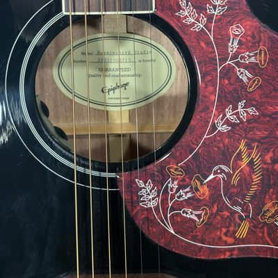 Epiphone Hummingbird Acoustic Guitar | Ebony Finish | In-House Adjusted image 5