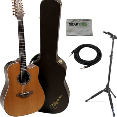 Takamine P3DC-12 Pro Series 12-String Acoustic-Electric Guitar, Natural w/ Case, Cloth, Stand, Cable image 1