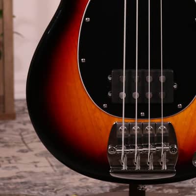 MusicMan Retro '70s StingRay 4 Bass - Maple Fingerboard, Vintage Burst image 3