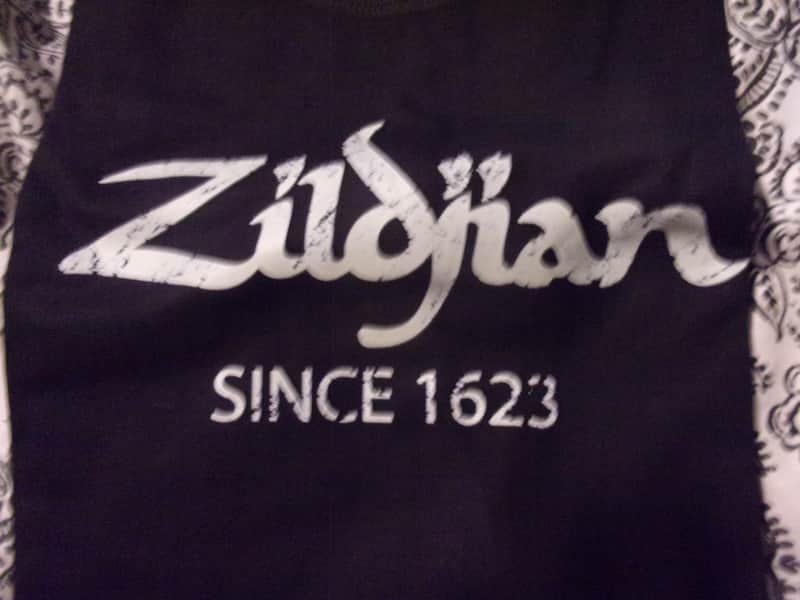 Zildjian Since 1623 Cymbal Black adult XL Transfer T shirt image 1