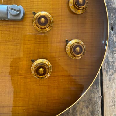Gibson 1991 Les Paul Pre-Historic 1959 Reissue Yamano Order Honey Burst Flametop w/ OHSC & Yamano Docs R9 image 7