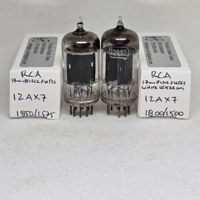 RCA 12AX7 Black Plate Matched Pair NOS ECC83 12AX7