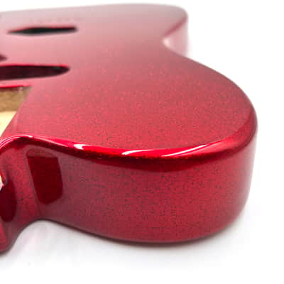 Warmtone Custom Guitars Tele Style Guitar Body “Red Sparkle” image 7