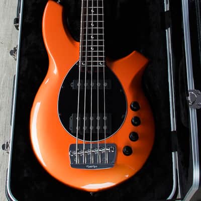 Ernie Ball Music Man Bongo 5 HS Bass Guitar - Tangerine Pearl | Reverb