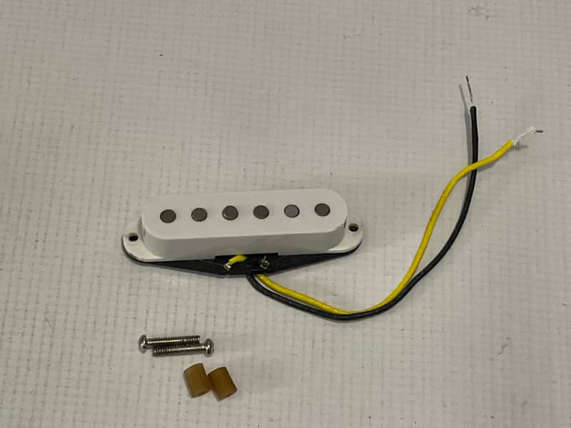2000's Made in U.K. IronGear VTG 6TS Stratocaster White Single Coil Middle Guitar Pickup image 1