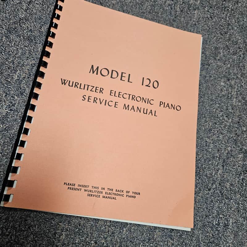 Wurlitzer Model 120 Original Service Manual - Authentic ! image 1
