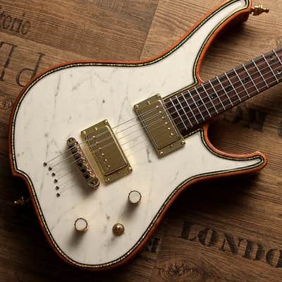 Insane custom shop artwork Zerberus Gorgonized Nemesis genuine Italian White Carrara Marble Top #001 image 1