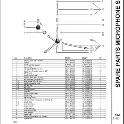 K&M 21021B 43-79 Microphone Stand with 42 Boom Arm image 2