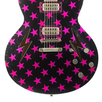 New Rock N Roll Relics Lightning Relic Black & Pink Sparkle Stars #252014 image 3
