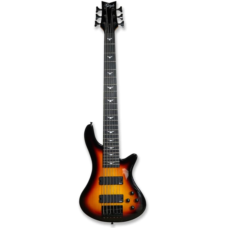 6 String Electric Bass Bolt_On Maple Neck,Poplar Body Sunburst image 1