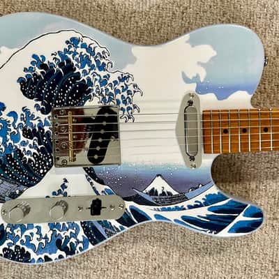 The Great Wave off Kanagawa Custom Printed Telecaster image 8