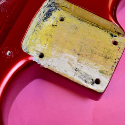 Vintage 1964 / 1965 Fender Stratocaster Project Body - Very Old Candy Apple Red Refinish - Pre-CBS SRV Strat Real Deal 1964 image 5