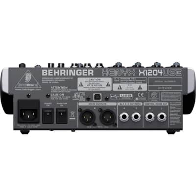 Behringer XENYX X1204USB Premium 12-Input 2/2-Bus Mixer with XENYX Mic Preamps and Compressors, British EQs image 11