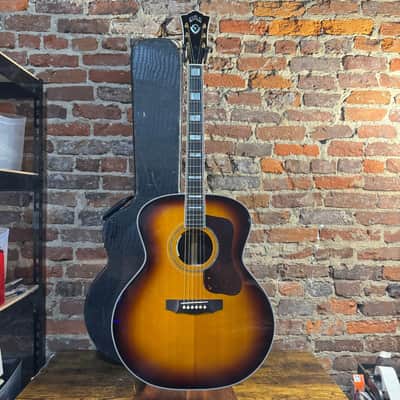 Guild F-55 Acoustic Electric Guitar w/ OHSC (2010s - Sunburst) image 5
