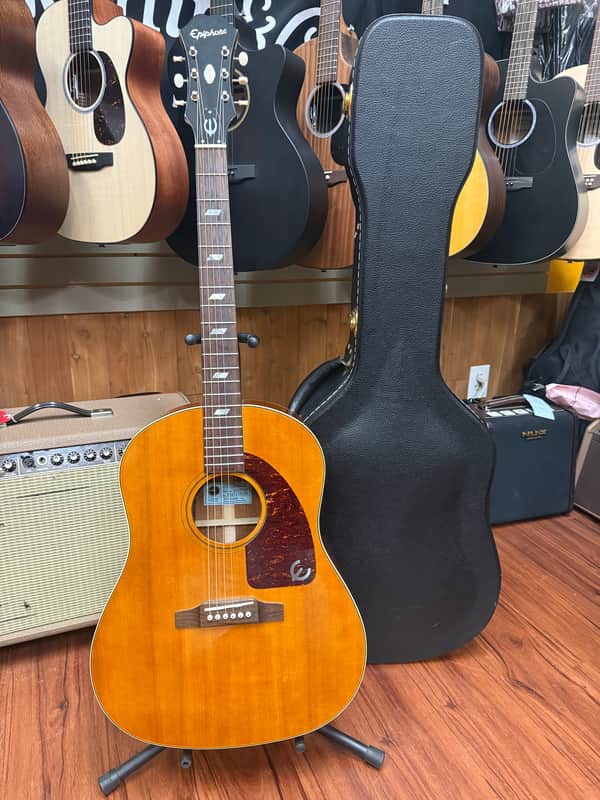 Epiphone FT-79 AN Inspired by Texan Reissue Acoustic Electric Guitar -2009 - Antique Natural w/hard case image 1