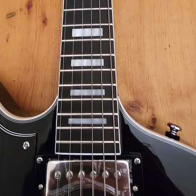Custom Left handed black Firebird with bigsby & Tonerider alnico 2 classic humbuckers - Black image 5