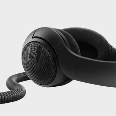 Sennheiser HD 400 PRO Lightweight Dynamic Studio Headphones Angled Transducers image 1