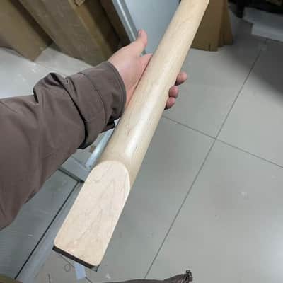 6 String Electric Guitar Neck, 24 Frets, Ebony Fretboard, Maple Neck, Black Headstock, Shark Fin/Triangle Inlay, Locking Nut Ready image 4