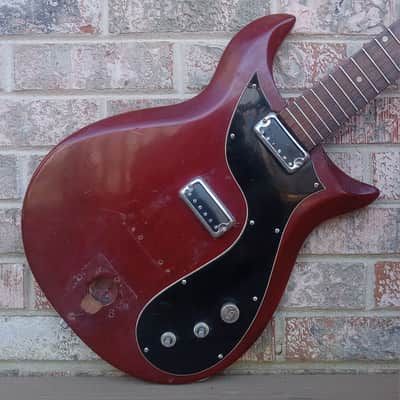 Vintage 1963 Gretsch Corvette Electric Guitar Husk Project w/ Pickups, Hagstrom Case! image 1