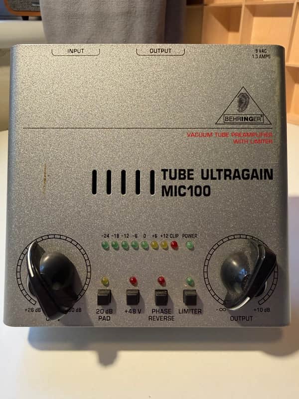 Behringer Tube Ultragain MIC100 Vacuum Tube Preamp with Limiter image 1