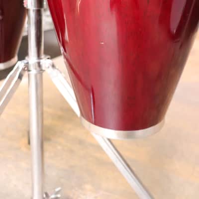Toca Kaman Traditional Series Congas w/Double Conga Stand Transparent Cherry image 4