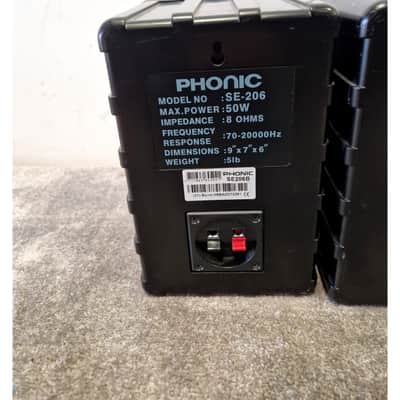 Phonic SE-206 HI-FI Speaker Pair Audio Equipment - Crisp Sound - Good image 8