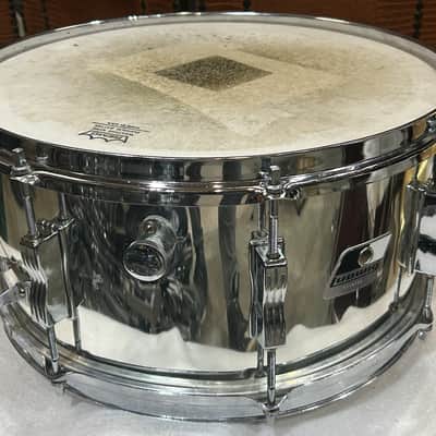 Ludwig 6 1/2" deep X 14" head Snare Drum (3114-T-SD-4186) 90's - COW - Chrome Over Wood image 5
