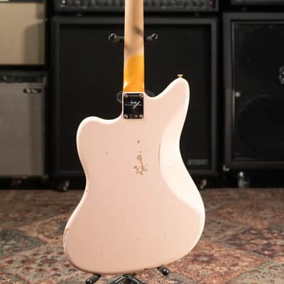 Fender Custom Shop 1963 Jazzmaster Relic Electric Guitar - Aged Shell Pink with Hardshell Case image 8