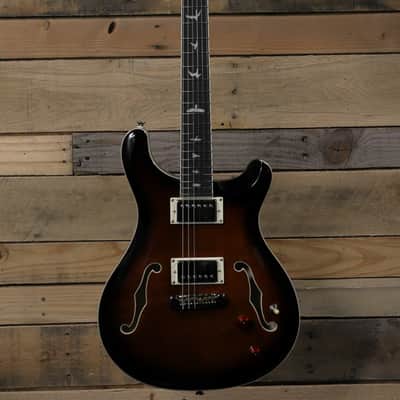 PRS SE Hollowbody II Electric Guitar Black Gold Burst w/ Case image 4