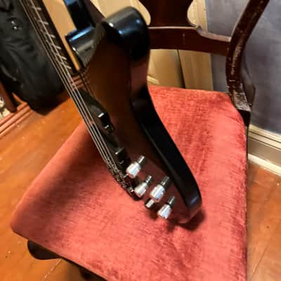 Ibanez  soundgear bass guitar emg pickups. translucent charcoal image 7