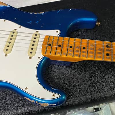 NEW! Fender Custom Shop Special Run '69 Stratocaster Heavy Relic - Handwound P/U's - Aged Aquamarine Metallic - Reverse Headstock - 8lbs - Authorized Dealer - One OFF! SUPER RARE! G07466 image 2