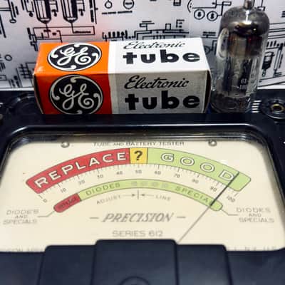 GE 12BH7A Grey Plates O‑Getter 1961 NOS Factory Matched Set – Preamp/Driver Tubes image 16