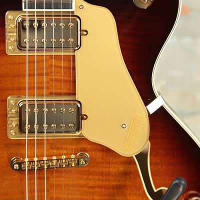 GRETSCH Broadkaster LX Figured Center Block - w/Bigsby, Gold Hardware & Ebony - Havana Burst image 7