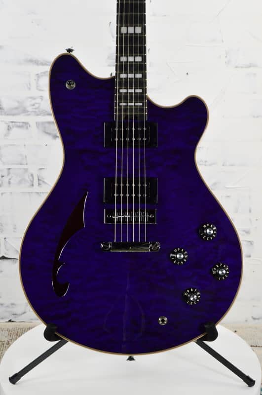 EVH SA-126 Special Quilted Maple Semi-hollowbody Electric Guitar - Trans Purple image 1