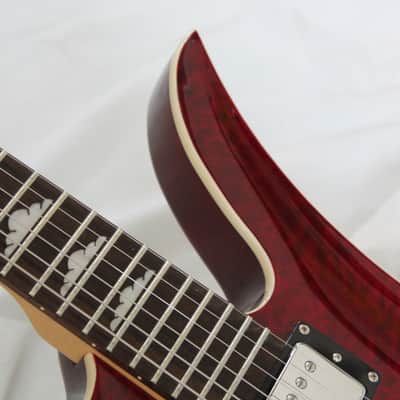 B.C. Rich Mockingbird Masterpiece Electric Guitar Dragon's Blood Red Quilt Finish + Hard Case image 10
