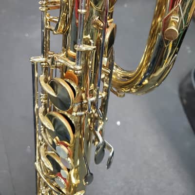 King Super 20 Bari Sax 1960 - Lacquered Brass image 13