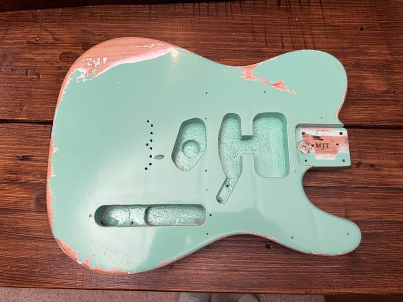 MJT Telecaster Surf green Nashville rout 2023 - Aged image 1