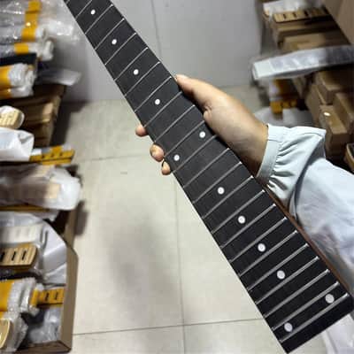 7 string 24 frets Satin Roasted Maple electric guitar neck DIY rosewood parts image 7